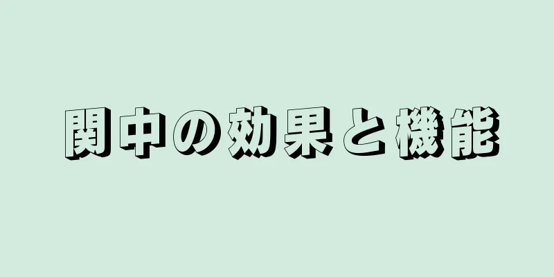 関中の効果と機能