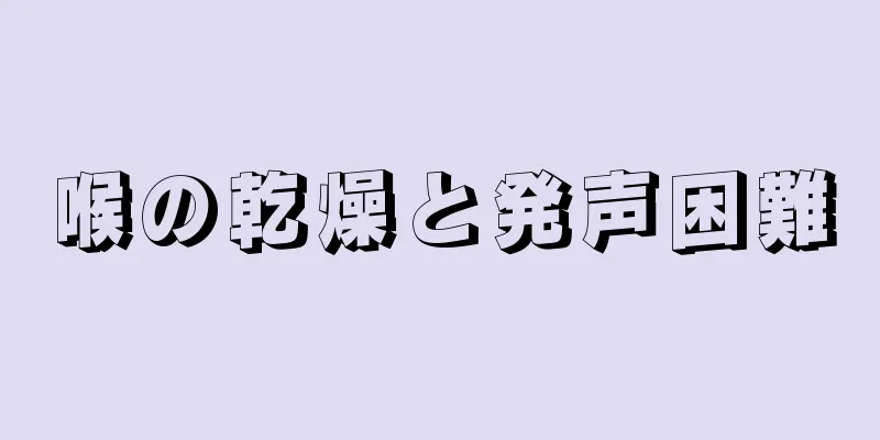 喉の乾燥と発声困難