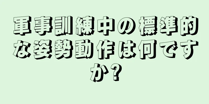 軍事訓練中の標準的な姿勢動作は何ですか?