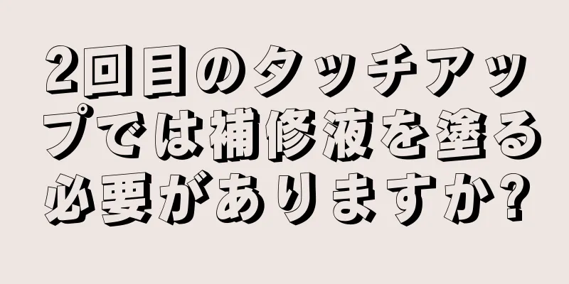 2回目のタッチアップでは補修液を塗る必要がありますか?