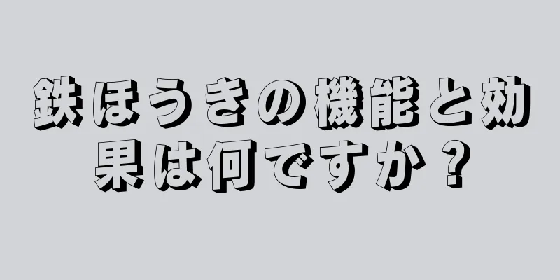 鉄ほうきの機能と効果は何ですか？