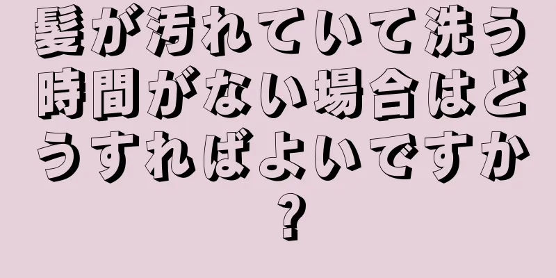 髪が汚れていて洗う時間がない場合はどうすればよいですか？