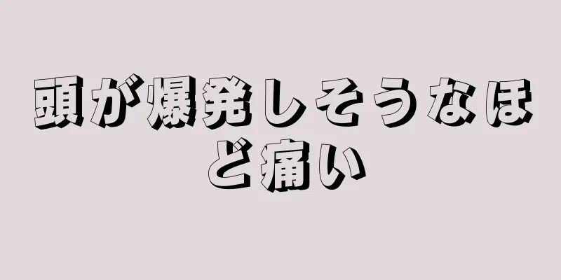 頭が爆発しそうなほど痛い