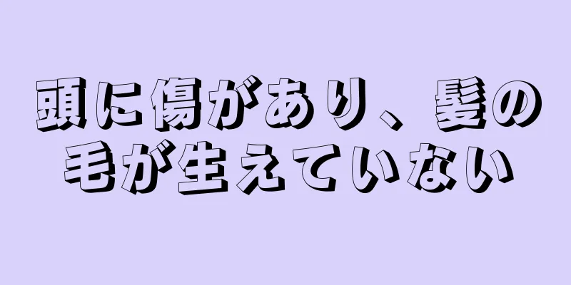 頭に傷があり、髪の毛が生えていない