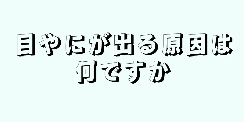 目やにが出る原因は何ですか