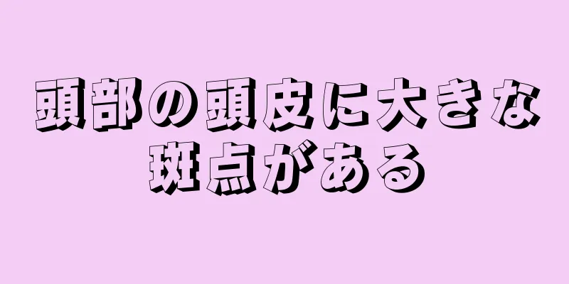 頭部の頭皮に大きな斑点がある