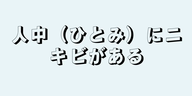 人中（ひとみ）にニキビがある