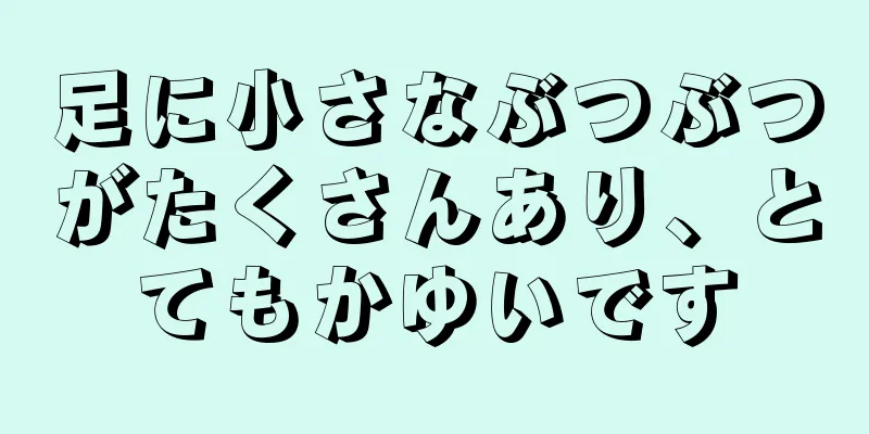 足に小さなぶつぶつがたくさんあり、とてもかゆいです