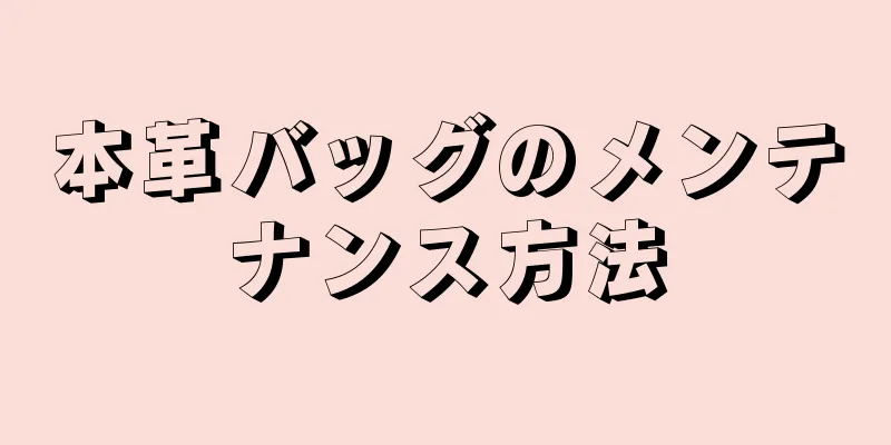 本革バッグのメンテナンス方法