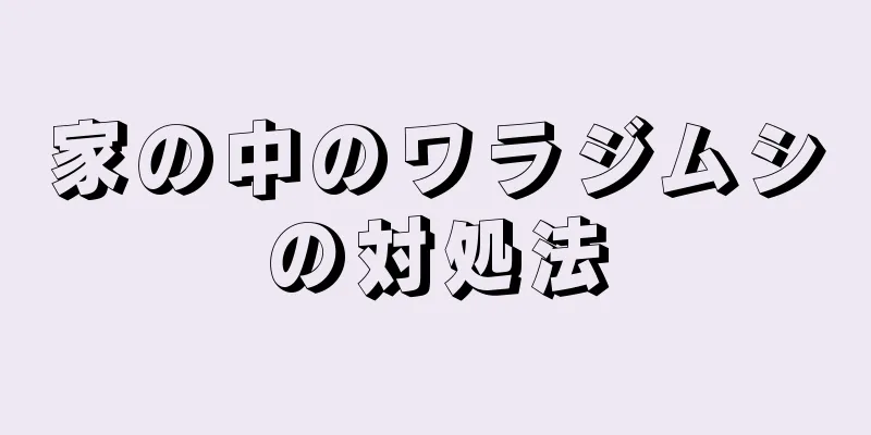 家の中のワラジムシの対処法