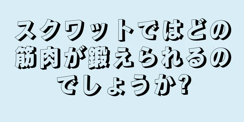 スクワットではどの筋肉が鍛えられるのでしょうか?