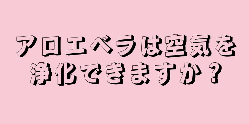 アロエベラは空気を浄化できますか？