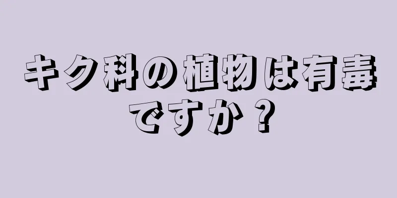 キク科の植物は有毒ですか？