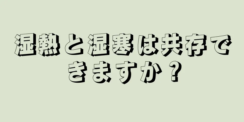 湿熱と湿寒は共存できますか？