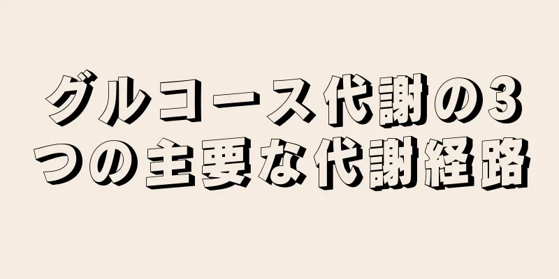 グルコース代謝の3つの主要な代謝経路