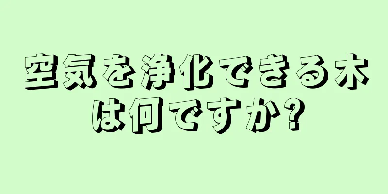 空気を浄化できる木は何ですか?