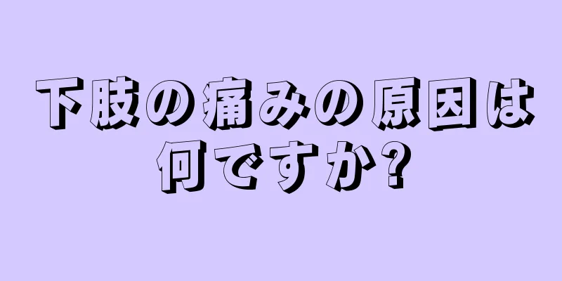 下肢の痛みの原因は何ですか?