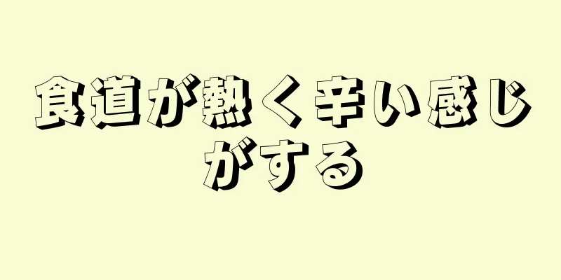 食道が熱く辛い感じがする