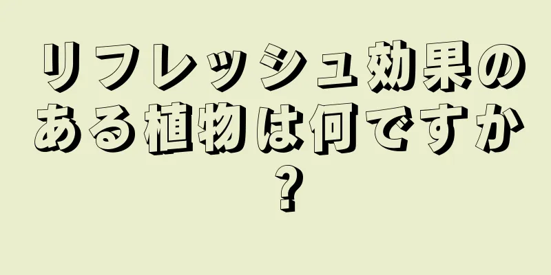 リフレッシュ効果のある植物は何ですか？