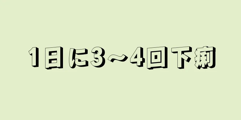 1日に3～4回下痢