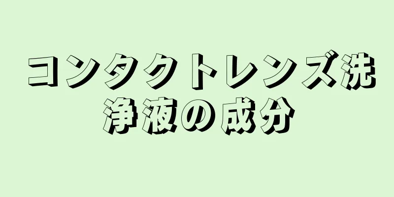 コンタクトレンズ洗浄液の成分