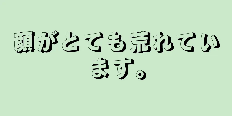 顔がとても荒れています。