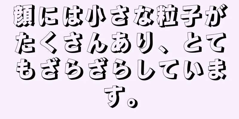 顔には小さな粒子がたくさんあり、とてもざらざらしています。