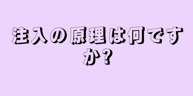 注入の原理は何ですか?