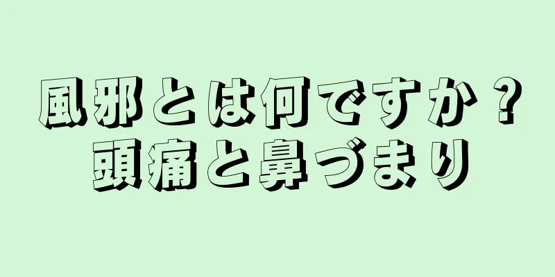 風邪とは何ですか？頭痛と鼻づまり