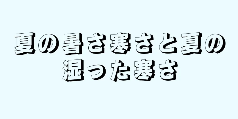 夏の暑さ寒さと夏の湿った寒さ