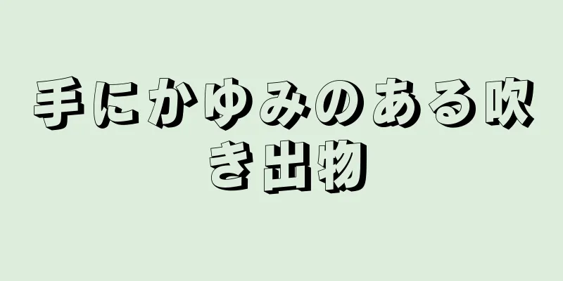 手にかゆみのある吹き出物