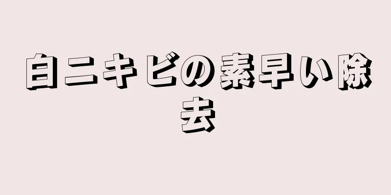 白ニキビの素早い除去