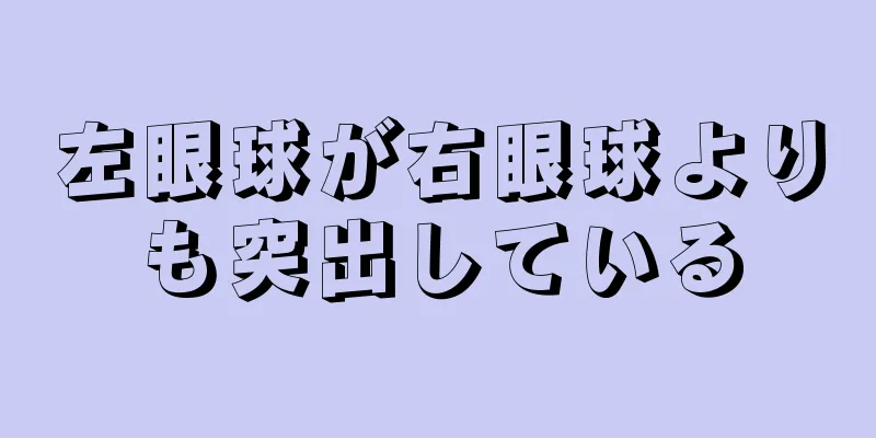 左眼球が右眼球よりも突出している