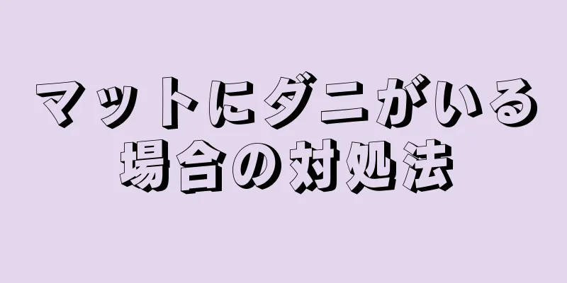 マットにダニがいる場合の対処法