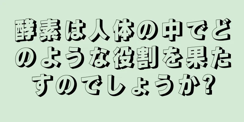 酵素は人体の中でどのような役割を果たすのでしょうか?