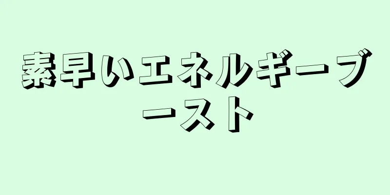 素早いエネルギーブースト