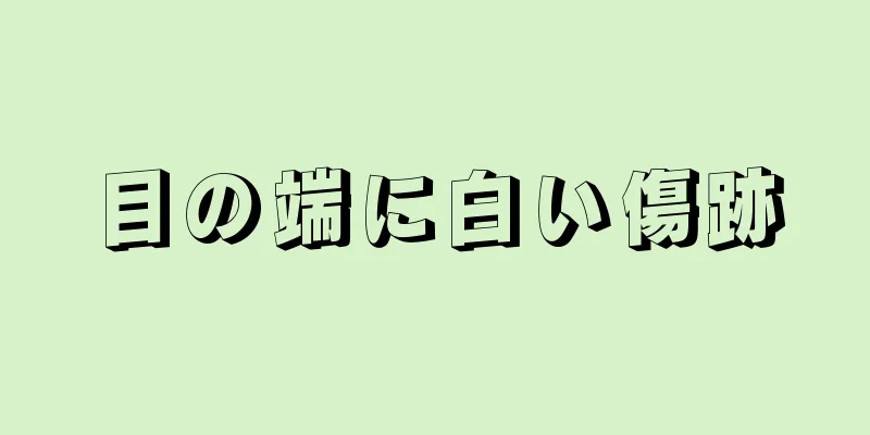 目の端に白い傷跡