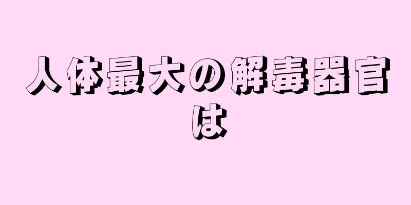 人体最大の解毒器官は