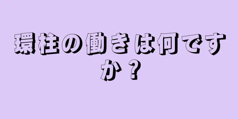 環柱の働きは何ですか？