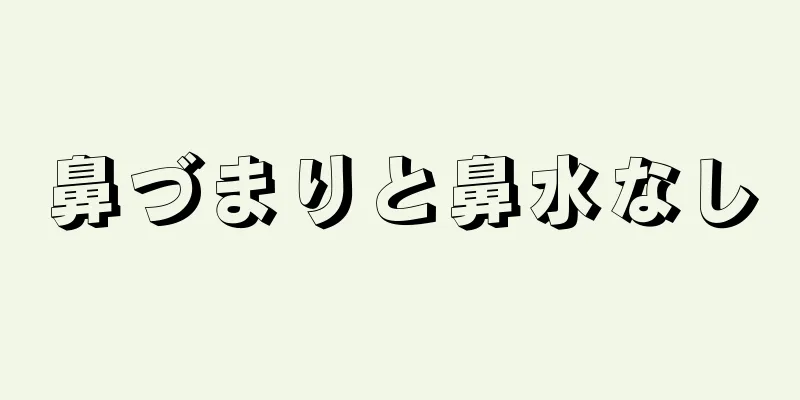 鼻づまりと鼻水なし