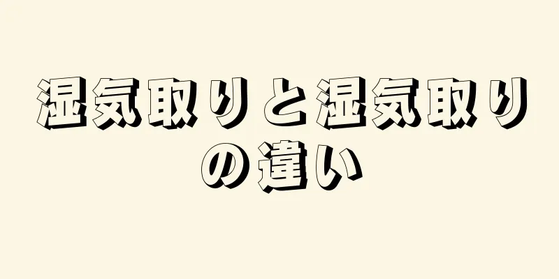 湿気取りと湿気取りの違い