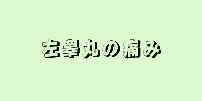 左睾丸の痛み