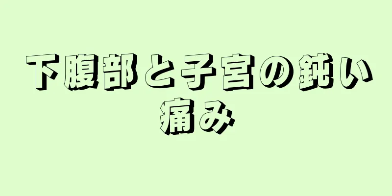 下腹部と子宮の鈍い痛み