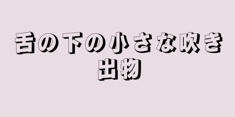 舌の下の小さな吹き出物