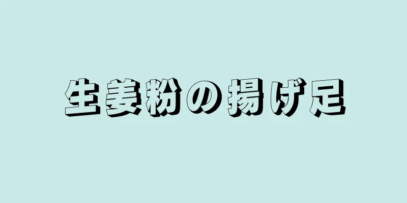 生姜粉の揚げ足