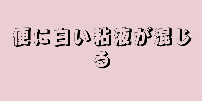 便に白い粘液が混じる