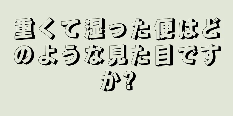 重くて湿った便はどのような見た目ですか?