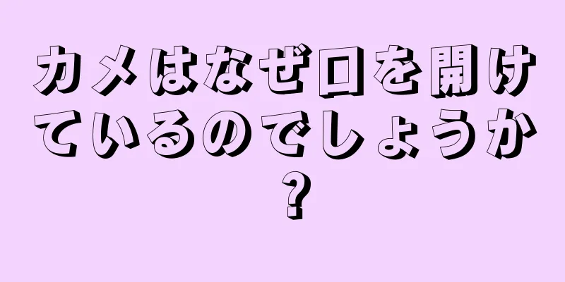 カメはなぜ口を開けているのでしょうか？