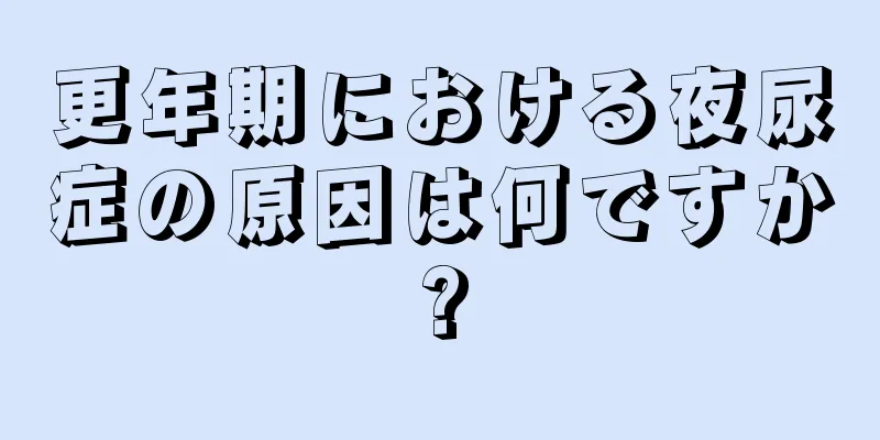 更年期における夜尿症の原因は何ですか?