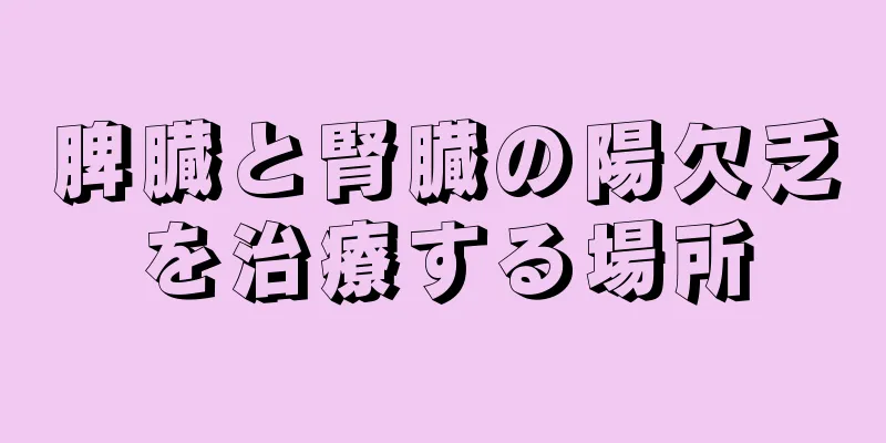 脾臓と腎臓の陽欠乏を治療する場所